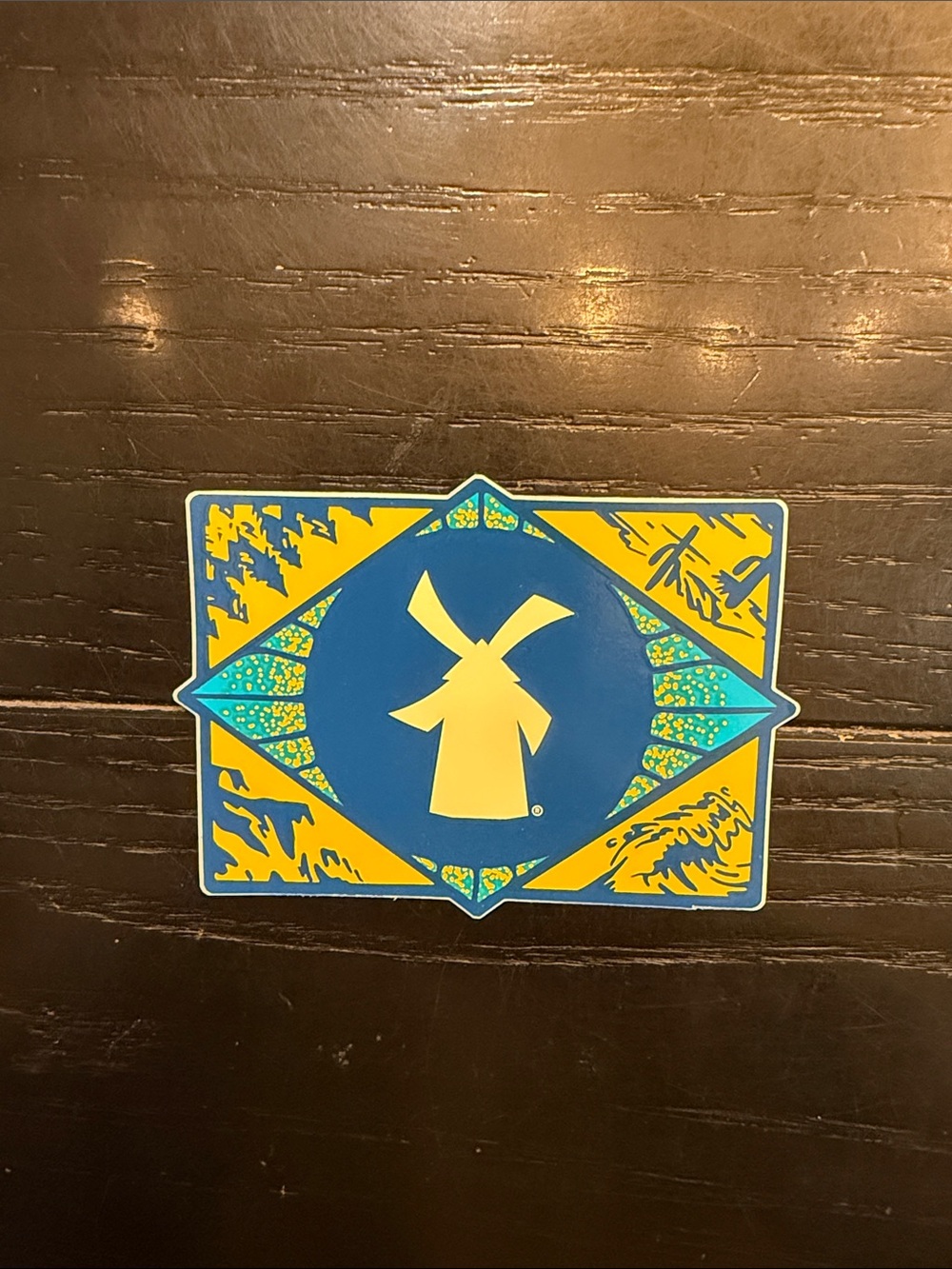 Dutch Bros Blue and Yellow Windmill Sticker